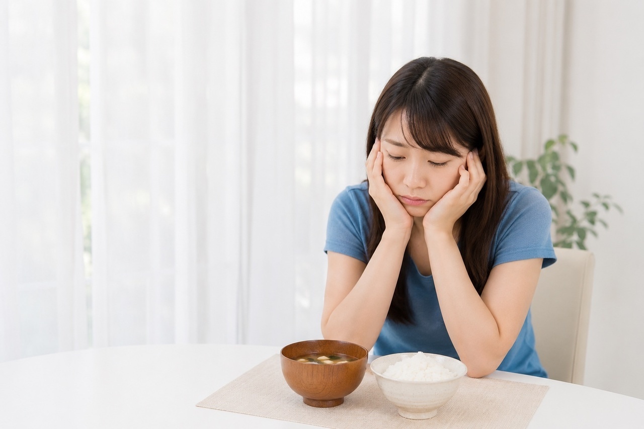 食欲不振な女性