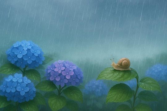 梅雨時期の風景画像